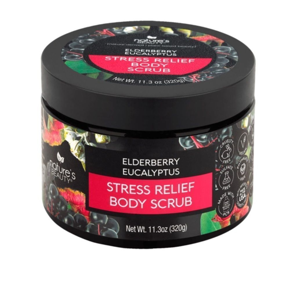 NWT Nature’s Beauty ELDERBERRY EUCALYPTUS STRESS RELIEF BODY SCRUB